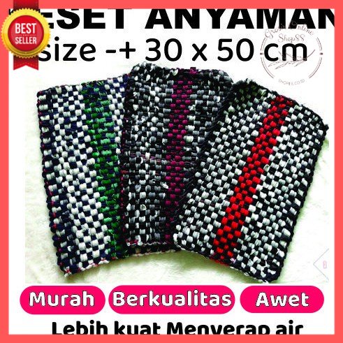 GOS -H107- Keset Kaki Anyam - Keset Kamar Mandi Keset Kain Anyaman