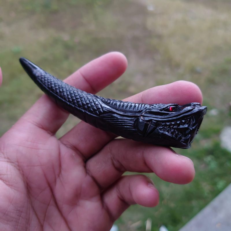 ONCE TANDUK KERBAU HITAM SUPER UKIR NAGA GALAK