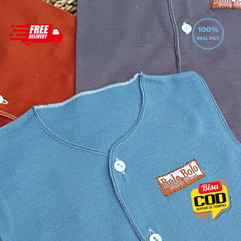 Baju Bayi Tangan Kutung 0 - 3 Bulan EARTH COLOR SERIES merk SNI Bolo - Bolo
