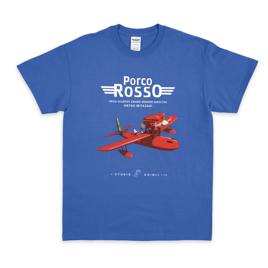 Kaos Porco Rosso Tshirt Studio Ghibli Kaos Anime Cartoon Vintage Classic Tshirt Totoro Ghibli Tshirt
