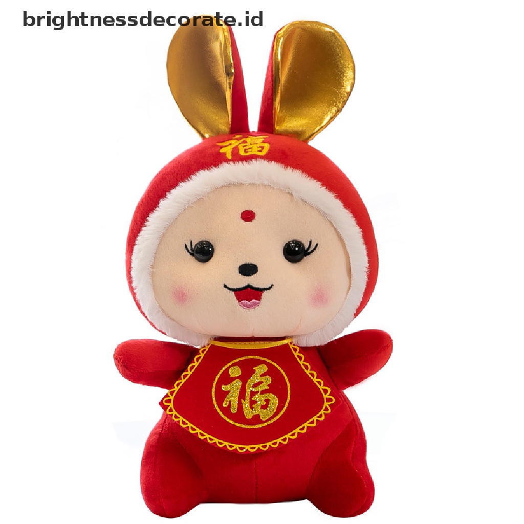 [Birth] 2023tahun Baru Kelinci Mainan Mewah Lembut Beruntung Bunny Boneka Boneka Maskot Dekorasi [ID]