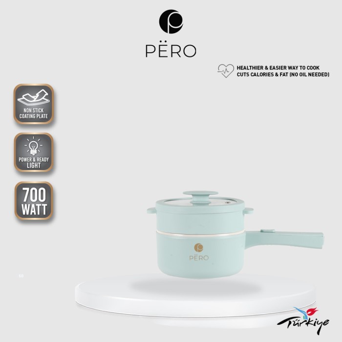 panci listrik PERO SLOW COOKER / ELEKTRIK COOKING POT LOW WATT/ PANCI LISTRIK MPASI - MINT(P1M5) Pan