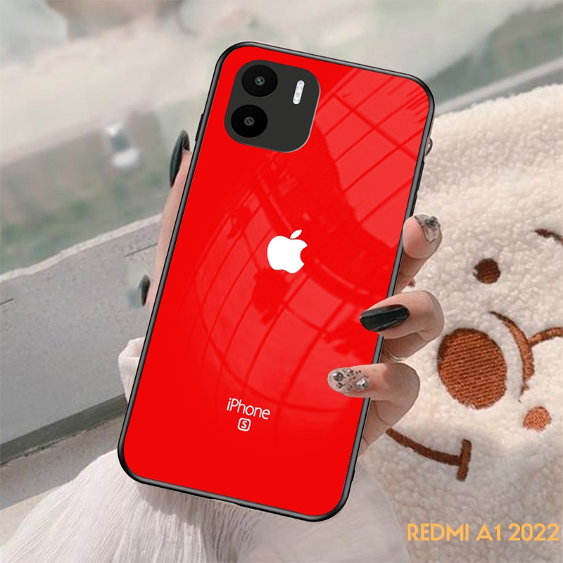 Legend Store - Softcase Glass Kaca Xiaomi Redmi A1 2022 - Casing Hp Xiaomi Redmi A1 2022 - LS04 - Pe
