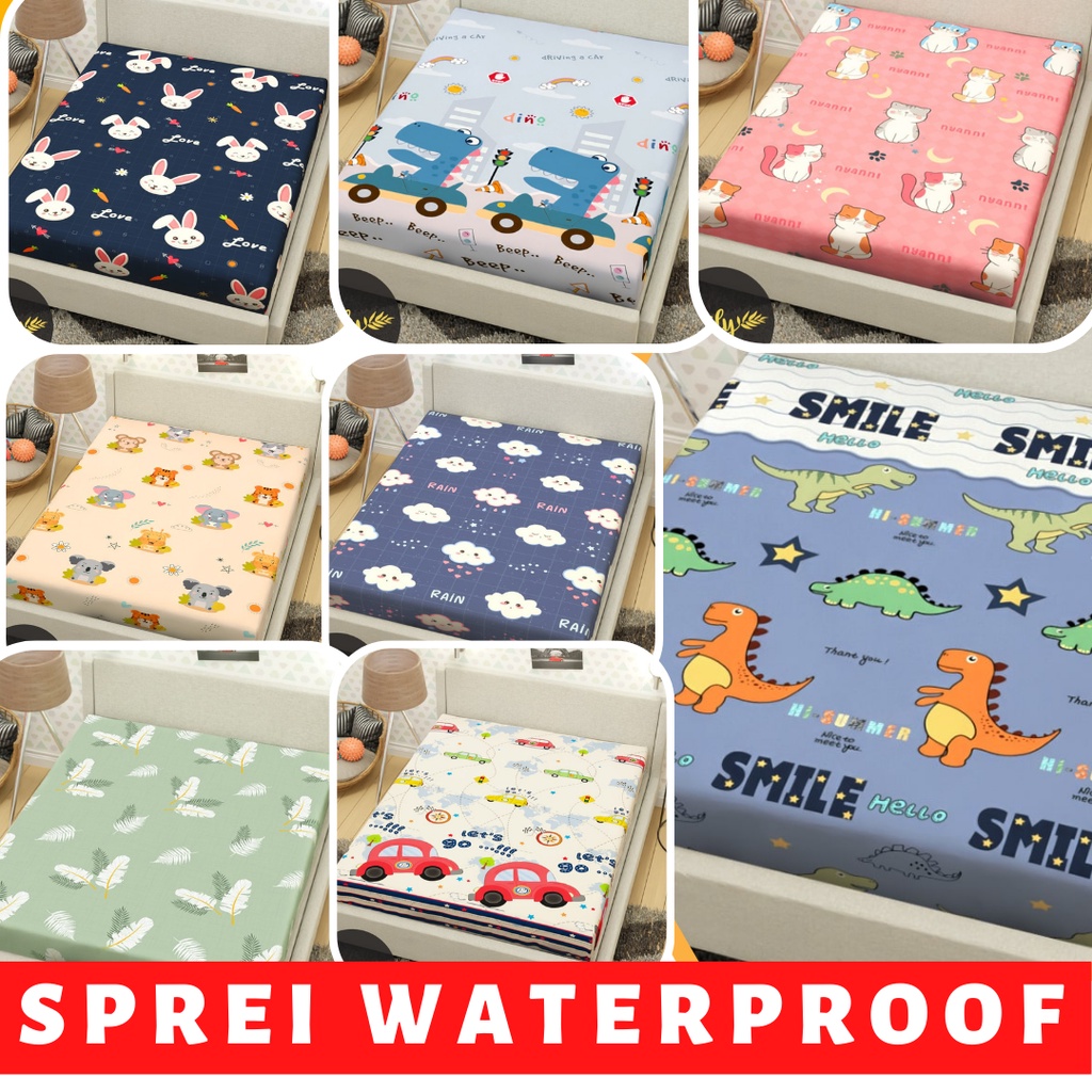 SPREI WATERPROOF Sultan FREE KARET ANTI GESER Motif n Anak Laki Ukuran Size200x200 180x200 160x200 120x200 90x200