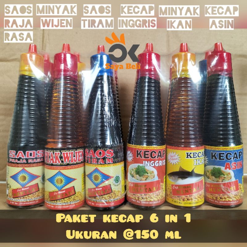 PAKET 6 IN 1 ISI SAUS TIRAM/ PRAJA RASA/ KECAP INGGRIS/ KECAP ASIN/ KECAP IKAN/ MINYAK WIJEN/ / BUMBU MASAKAN/ PAKET BAKARAN