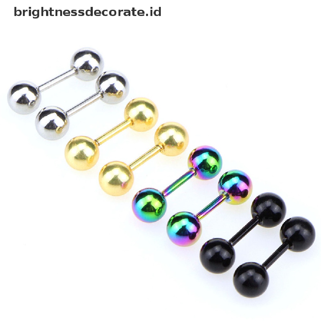 [Birth] Anting Stainless Steel Barbel Telinga Tulang Rawan Tragus Helix Stud Bar [ID]