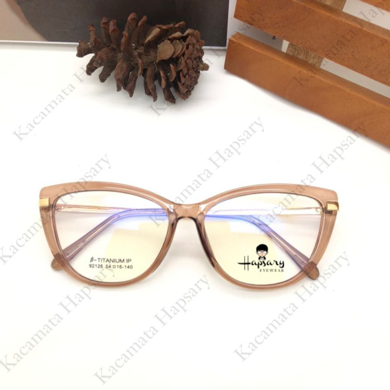 Frame Kacamata Minus Wanita 92125 Antiradiasi Blueray | Anti UV Photocromic dan Bluecromic