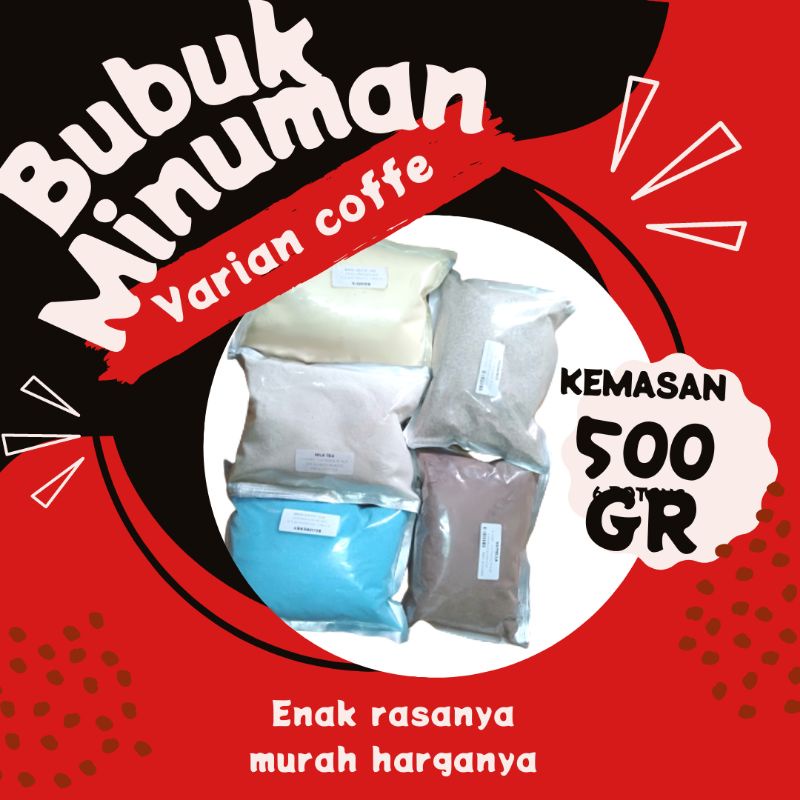 

Bubuk Minuman Rasa Kopi 500 gram Capucino Kekinian Untuk Es Bobba blend Milkshake Jelly Drink