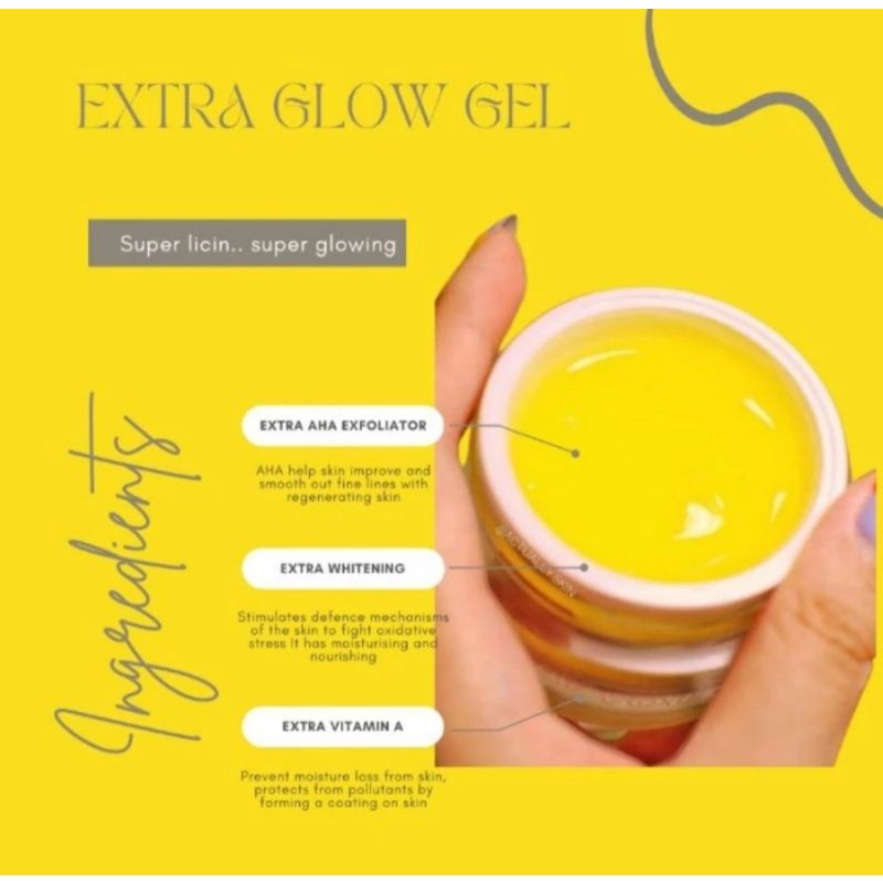‼️READY‼️EXTRA GLOW GEL - GLOWING JELLY - CREAM MALAM PELICIN