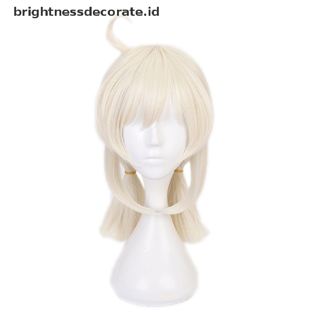 [Birth] Genshin Impact Klee Cosplay Wig Ponytails Beige Rambut Sintetis Tahan Panas [ID]