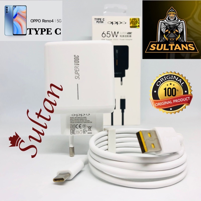 Charger OPPO RENO 8 65W VOOC 4A 7Pin Fast Charging Original Micro USB &amp; TYPE-C Charger OPPO RENO 5PRO 65W