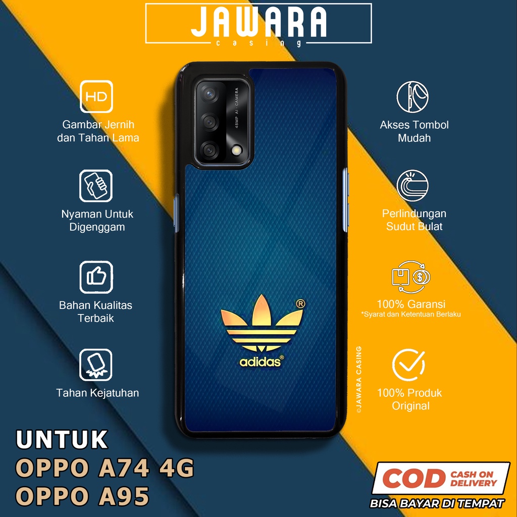 Case Oppo A74 4G A95 Casing Oppo A74 4G A95 Jawara Casing [ADDS] Case Glossy Case Aesthetic Custom C