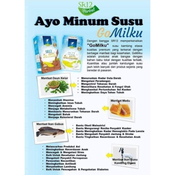 

Susu Go Milku SR12/ menjaga kesehatan tubuh BPOM
