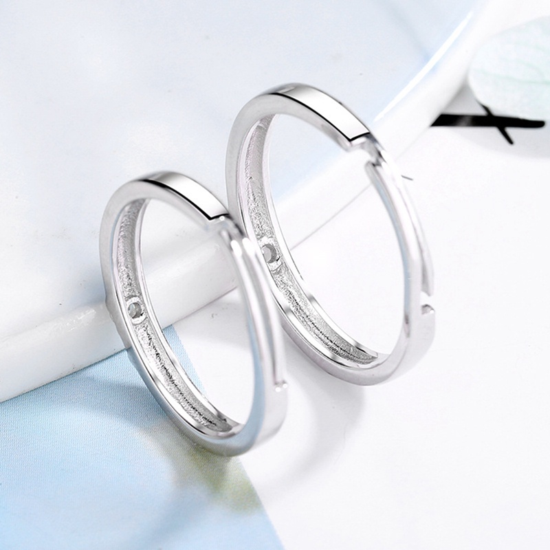 2 Pcs/Set Cinta Hati Zirkon Pasangan Cincin Fashion Kekasih Pengantin Pernikahan Pertunangan Hari Valentine Cincin Perhiasan Hadiah