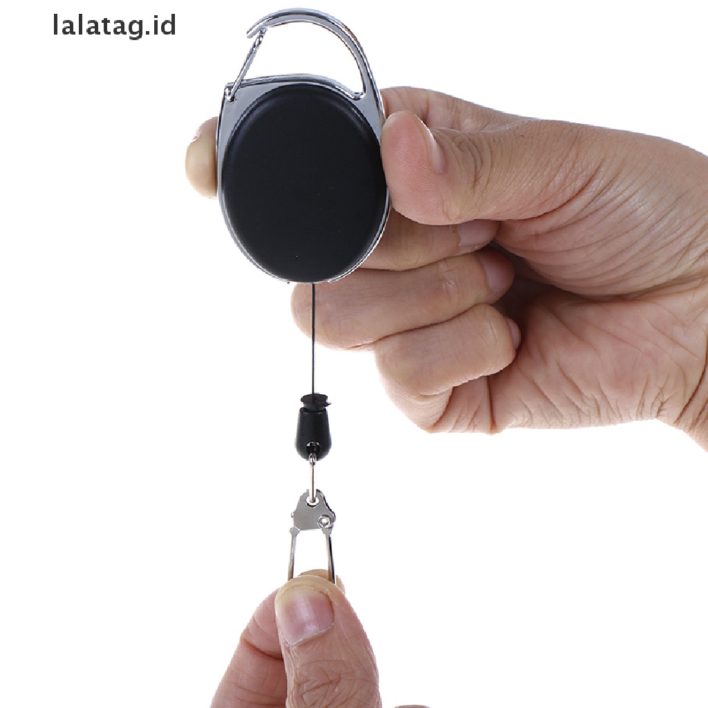 [lalatag] 1pcs Recoil extendable Gantungan Kunci ring Klip Tarik keyring retracg [ID]