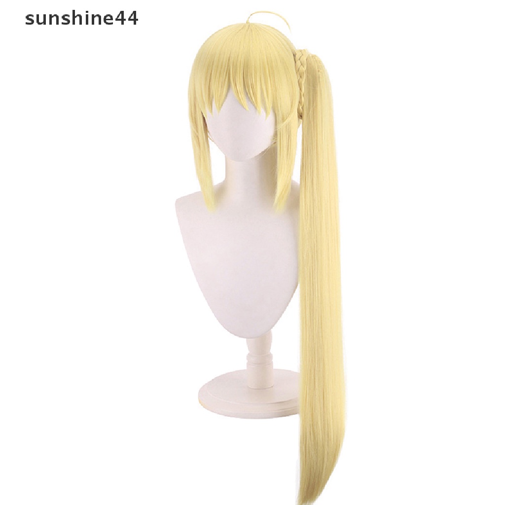 Sunshine Anime Bocchi The Rock Cosplay Gotou Hitori Cosplay Rambut Palsu Lurus Kuning Panjang 70cm.