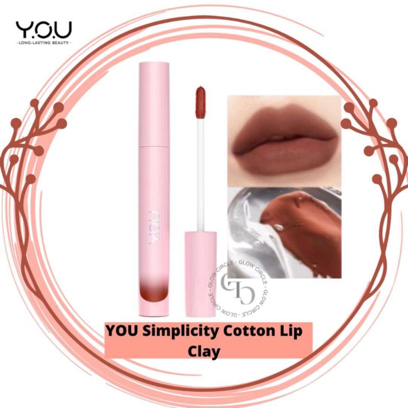 ☘️Yuri Kosmetik☘️ YOU Simplicity Cotton Lip Clay (Lip &amp; Cheek) FREE TRAVEL SIZE