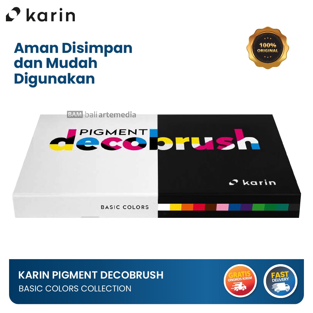 Spidol Mewarnai Alat Menggambar Karin Pigment Decobrush Basic Colors Collection Terlaris Termurah By Bali Artemedia