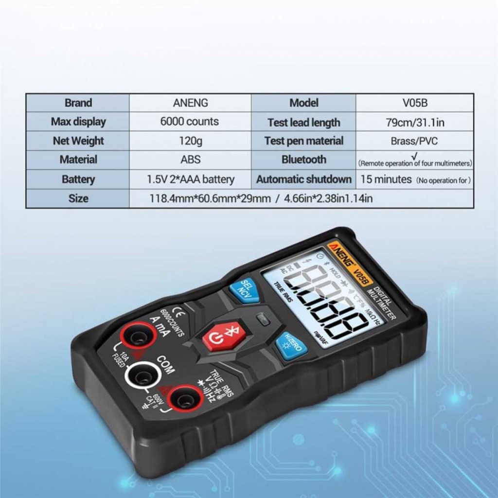 Multimeter Voltage Tester Digital Multitester LCD Ukur Tegangan Suhu