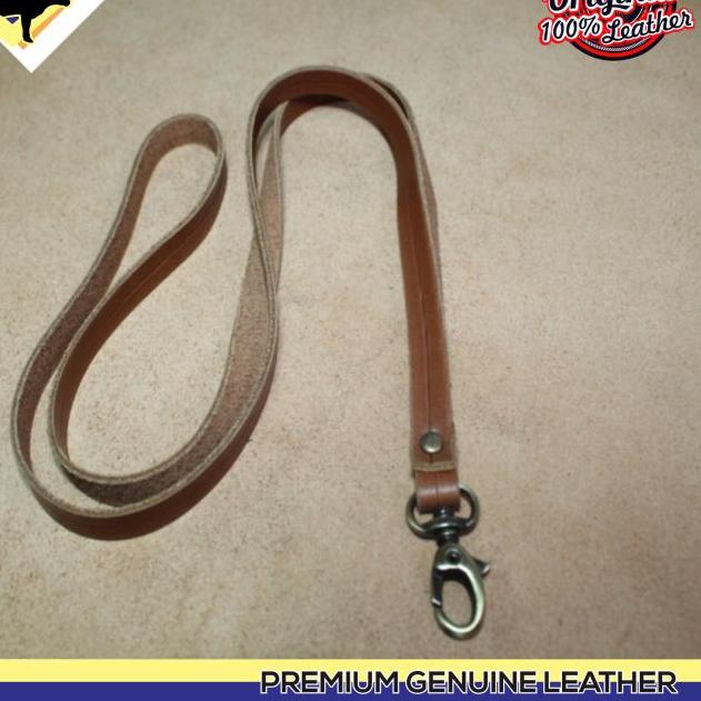 

Terbaik! TALI ID CARD NAME TAG DARI KULIT SAPI ASLI WARNA TAN