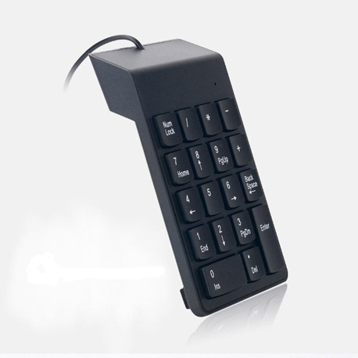 Keyboard numeric mini NB wired usb 19 keys membrane - keypad angka numerik nomor kabel
