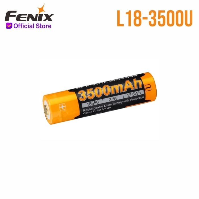 FENIX ARB-L18-3500U BATTERY 18650 3500 MAH USB RECHARGEABLE