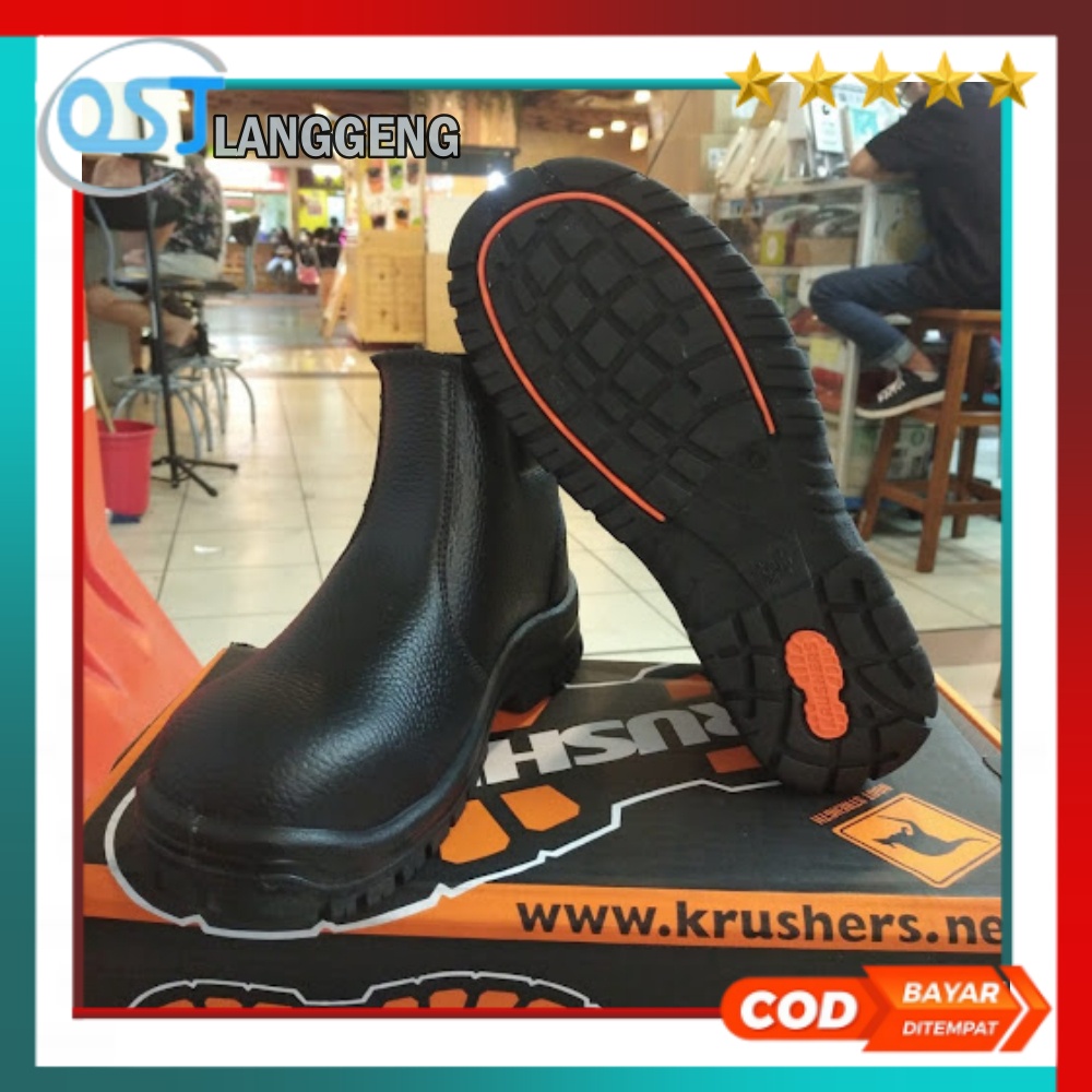 Sepatu Safety Krushers Tulsa Hitam / Safety  Shoes Krushers Black