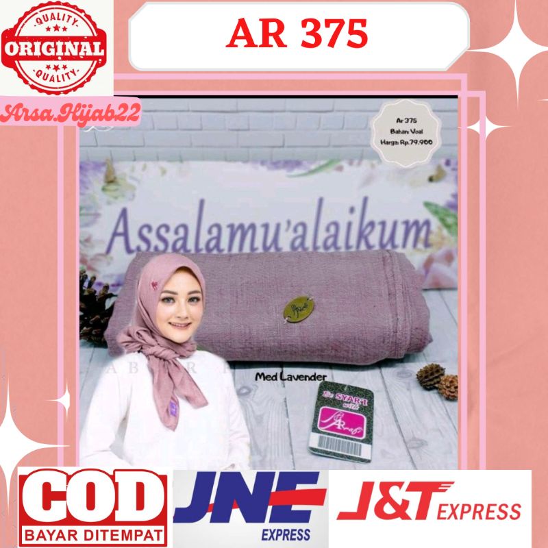 Arrafi Jilbab Hijab Kerudung Segiempat Voal Kode Ar 375 Terlaris Best seller 2021 Bisa COD Zoya