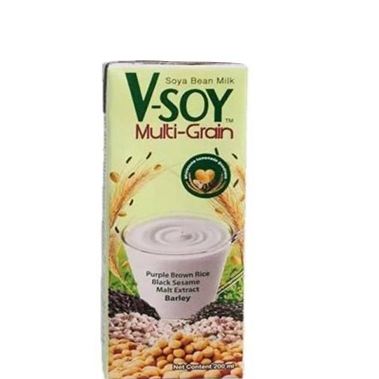 

TERLARIS V-SOY Multi Grain Soy Milk Susu Kedelai 4 x 200 mL !!!