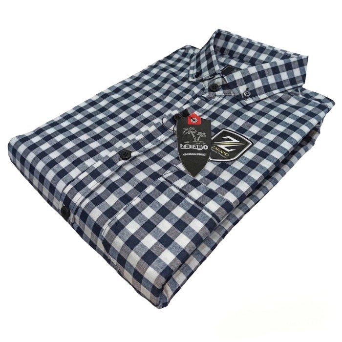 kemeja Kemeja Pria Kotak Lengan Pendek Hem Premium - No 6, M(G1R5) Kemeja Pria Slimfift Kemeja Pria 