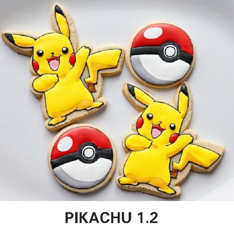 

IHANALICIOUS Butter Cookies tema Pokemon PIKACHU Pokeball (kukis hias karakter)