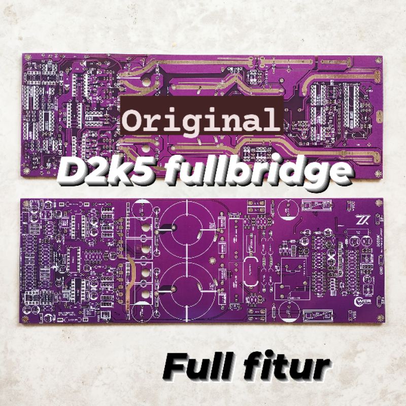 PCB Class D D2k5 Fullbridge Dual Feedback full fitur PCB Fix