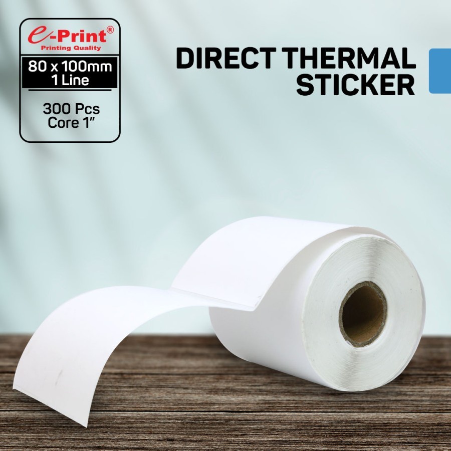 e-Print Direct Thermal Sticker Label Barcode 80 x 100 mm