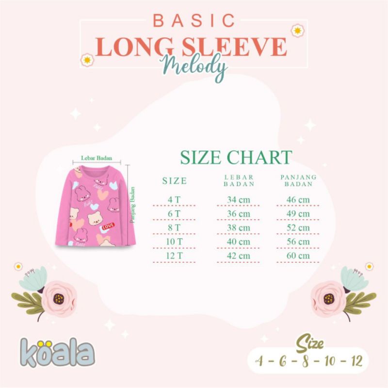 Kaos Lengan Panjang Koala Longsleeve Melody Anak