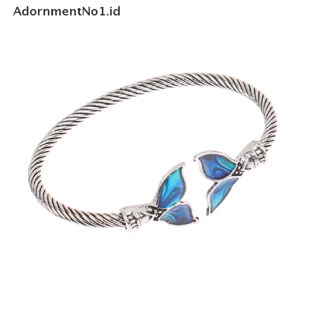 [AdornmentNo1] Gelang Bangle Vintage Abalone Shell Mermaid Tail Untuk Wanita Gelang Pasangan [ID]