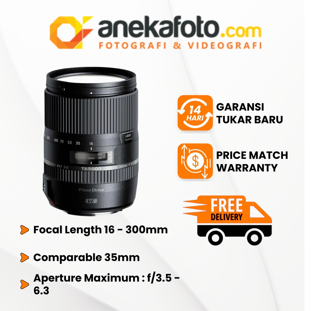 Tamron Lens 16-300mm f/3.5-5.6 Di II VC PZD Macro