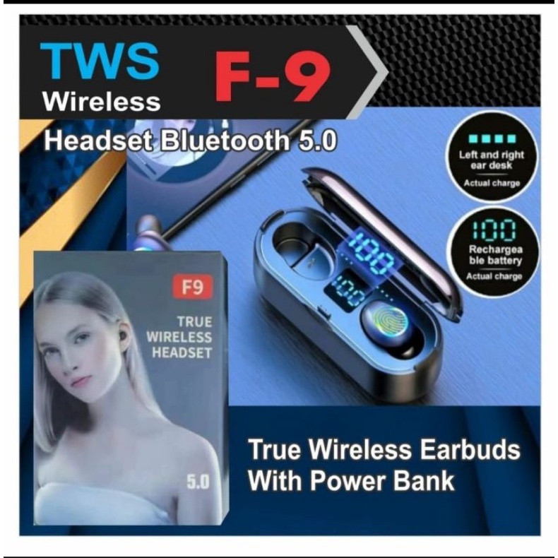 promo headset TWS F9 bluetooth
