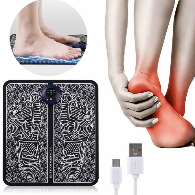 Alat Pijat Kaki Akupuntur Kaki Elektrik EMS Foot Massager Pad