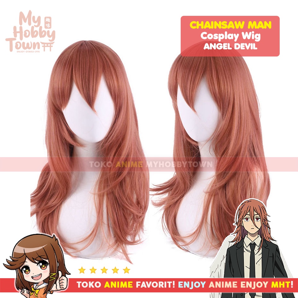 Wig Rambut Palsu Cosplay Anime Chainsaw Man : Angel Devil