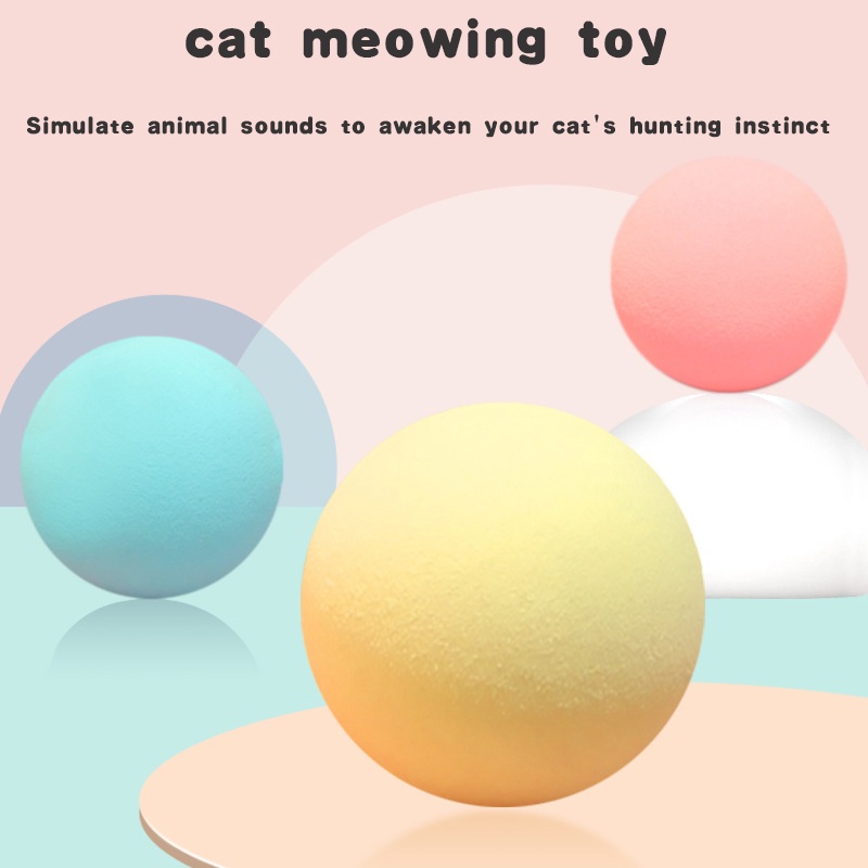 Lucu Kucing Gravitational Barking Ball/Mainan Kucing Suara Dapat Menambah Mint/Kucing Dan Anjing Menghilangkan Kebosanan Bola Mandiri/Perlengkapan Hewan Peliharaan/Penjualan Panas