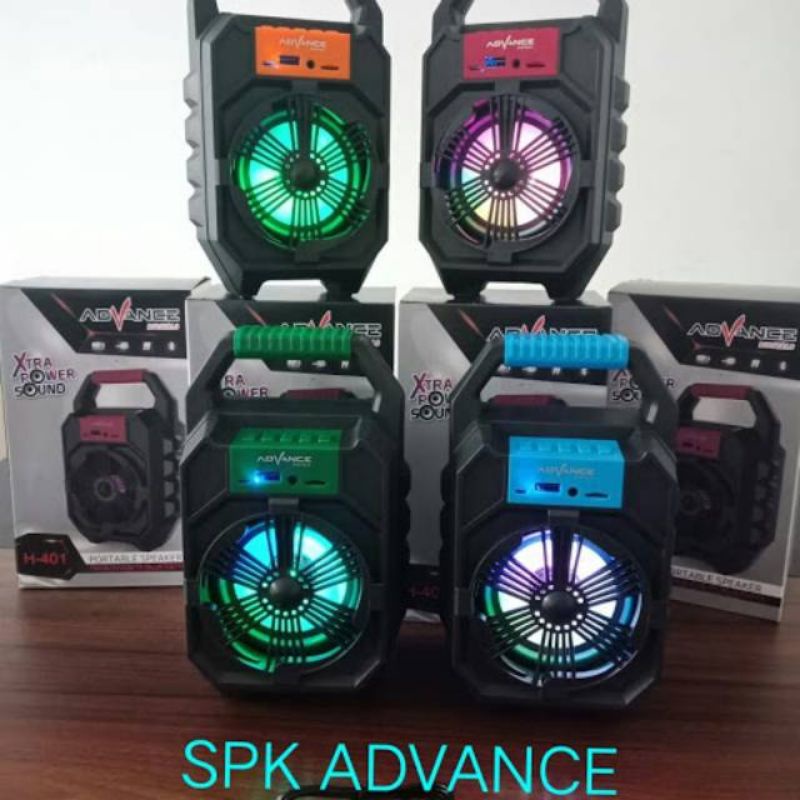 Speaker Advance Portable H401 H 401 Bluetooth Speaker Bass I 100%  Original Garansi Resmi