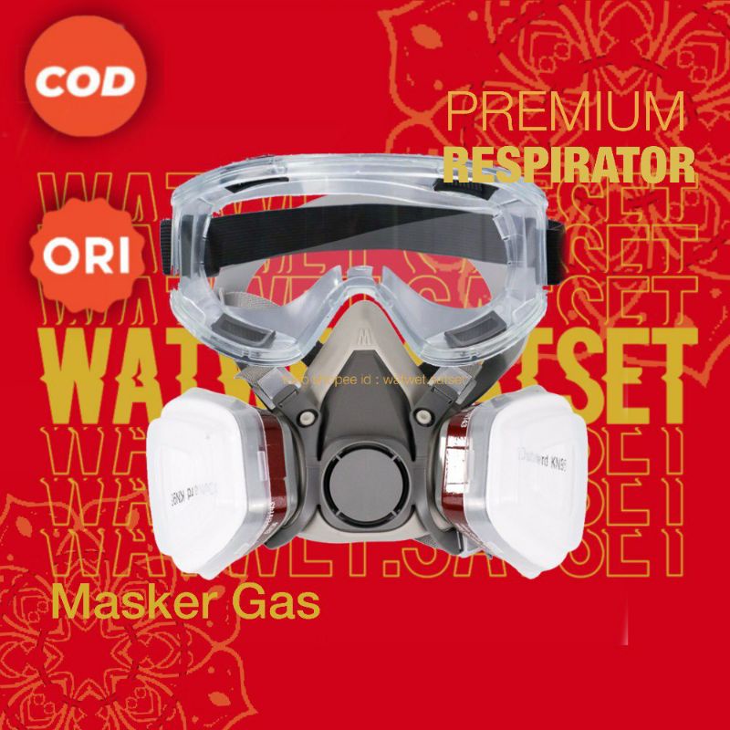 Masker Gas Respirator | masker cat | cat mobil | masker fogging | like 3M  7 In 1 Safety Half Face R