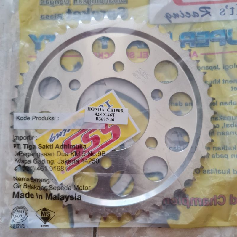 gear gir belakang CBR150R facelift 2019 2020 lubang 6