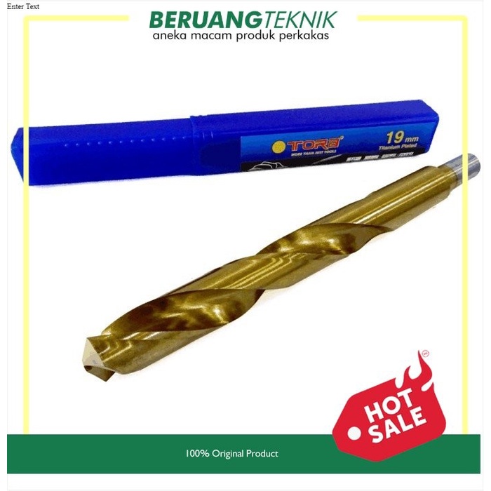 TORA Mata Bor Satuan Besi & Kayu 19 Mm HSS Kuningan