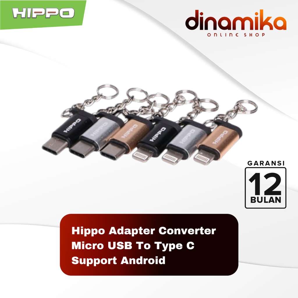 Hippo Adapter Converter Micro USB To Type C Support Android