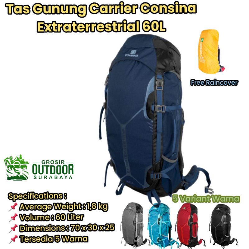 Tas gunung atau keril Consina extraterrestrial 60L