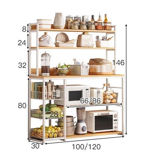 Highline Rak Dapur Susun Rak Oven Rak Bumbu Multifungsi