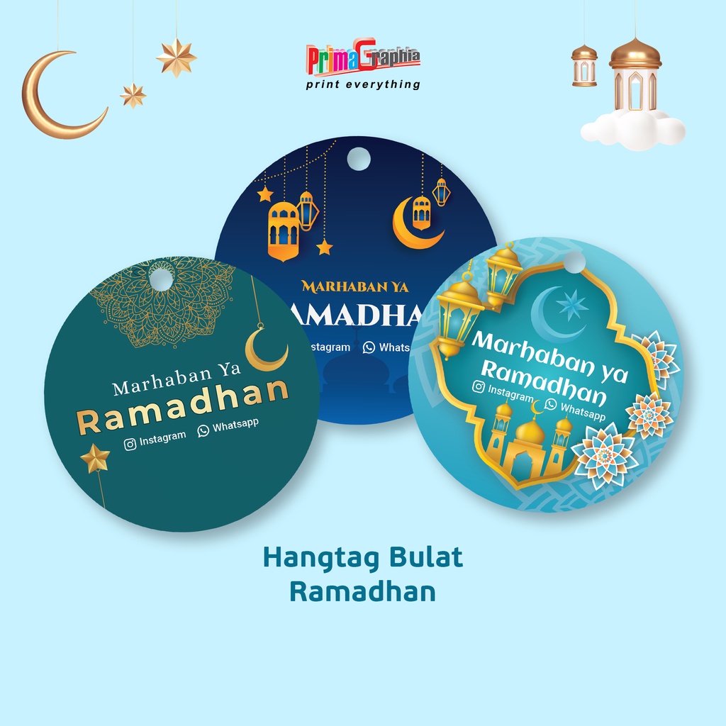 

Cetak Hang Tag Ramadan Bulat 1 Sisi Custom Desain Template