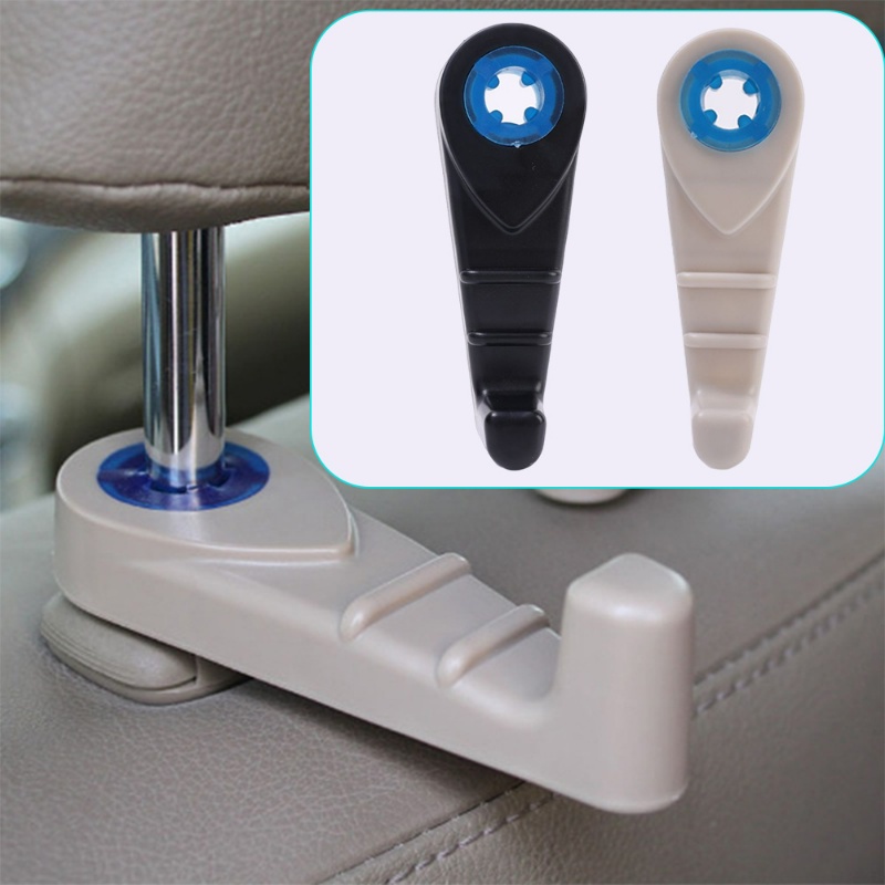 1pc Pengait Plastik Sandaran Kursi Mobil Tahan Lama/Holder Storaging Dudukan Headrest Otomatis Untuk Tas Belanja Handbag