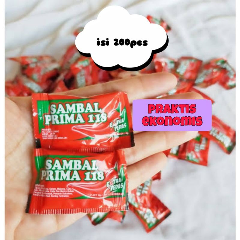

SAOS SAMBAL PEDAS PRIMA 118 isi 200pcs / SAOS SAMBAL MURAH / SAOS SAMBAL ENAK / SAOS SAMBAL PRAKTIS